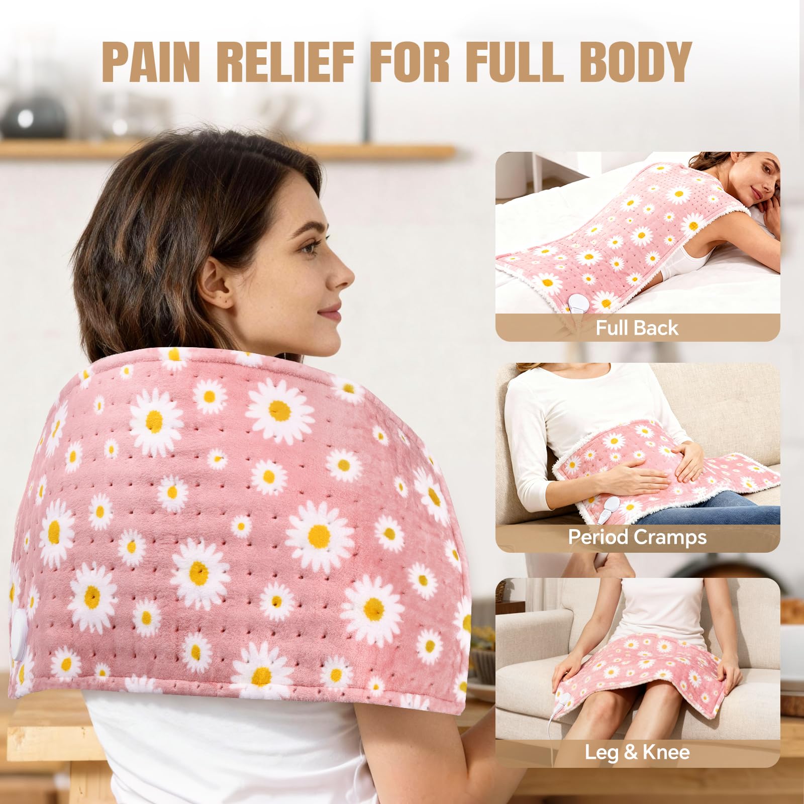 Texture flanelle rose sur Daisy, douceur enveloppante et confort immédiat.