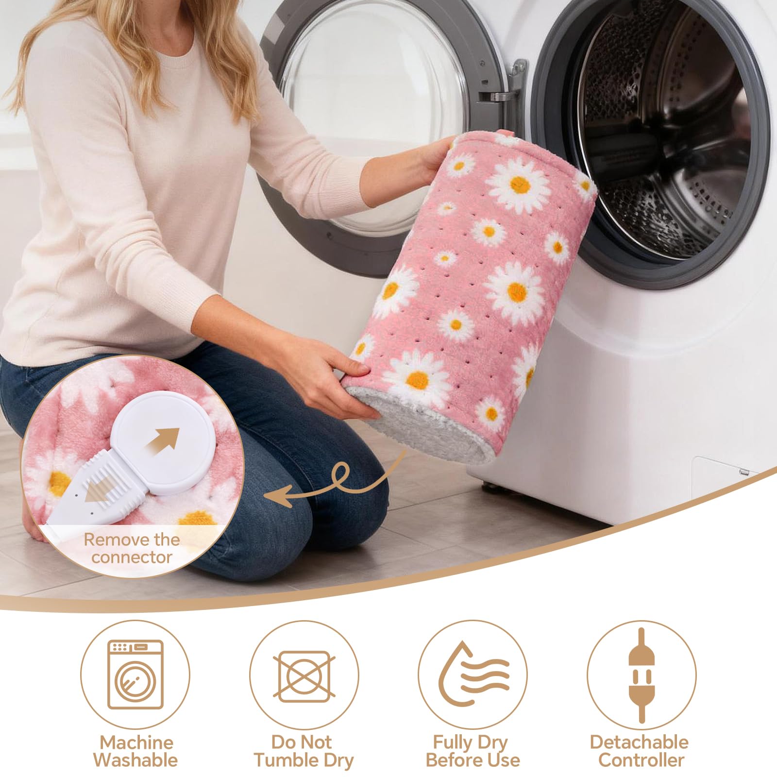Utilisation pratique de Daisy à domicile ou au bureau avec chaleur rapide.