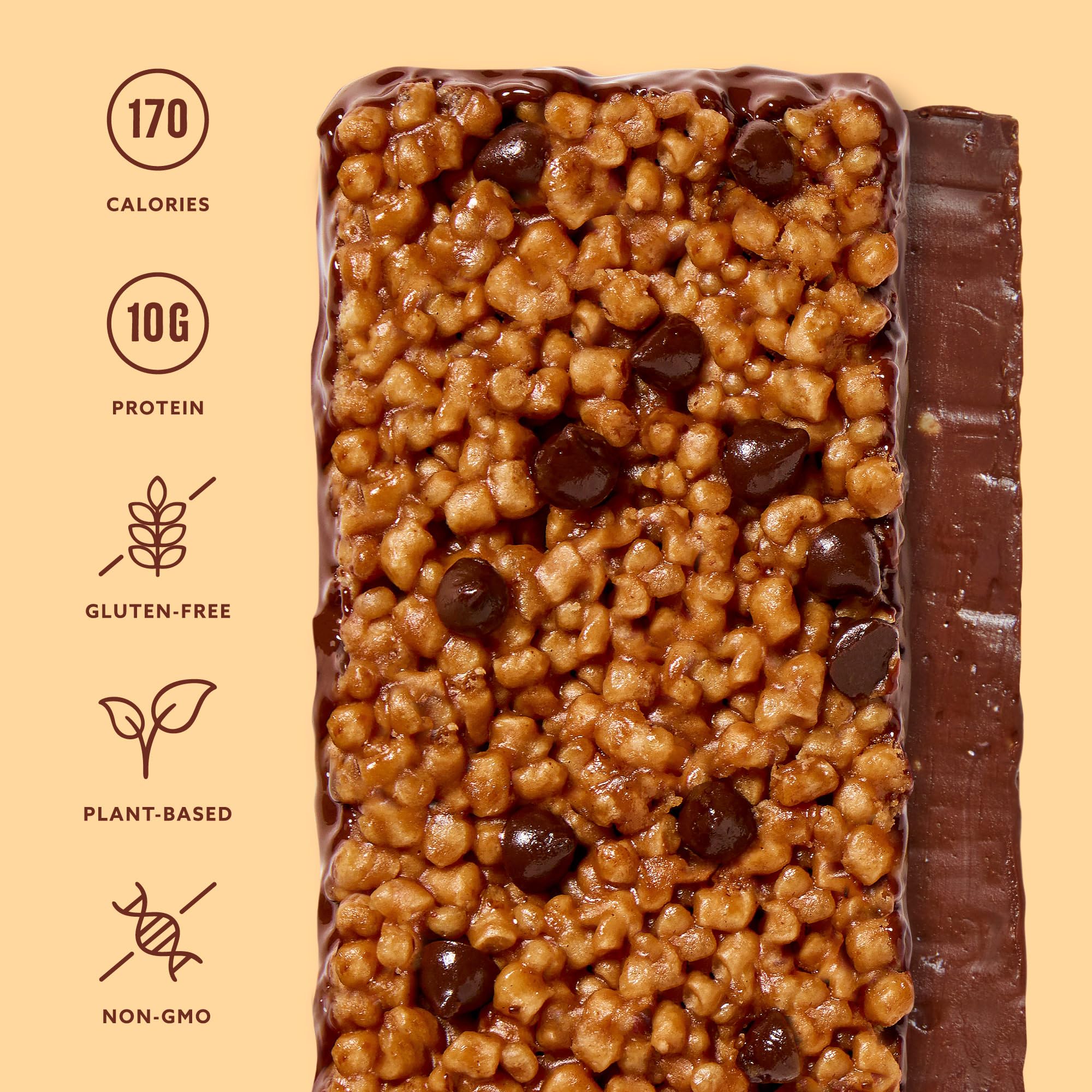 Barre Mezcla saveur arachide-chocolat avec des éclats croquants.