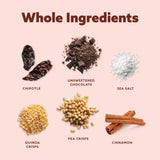 Barre Mezcla ingrédients réels et entiers, sans additifs artificiels.