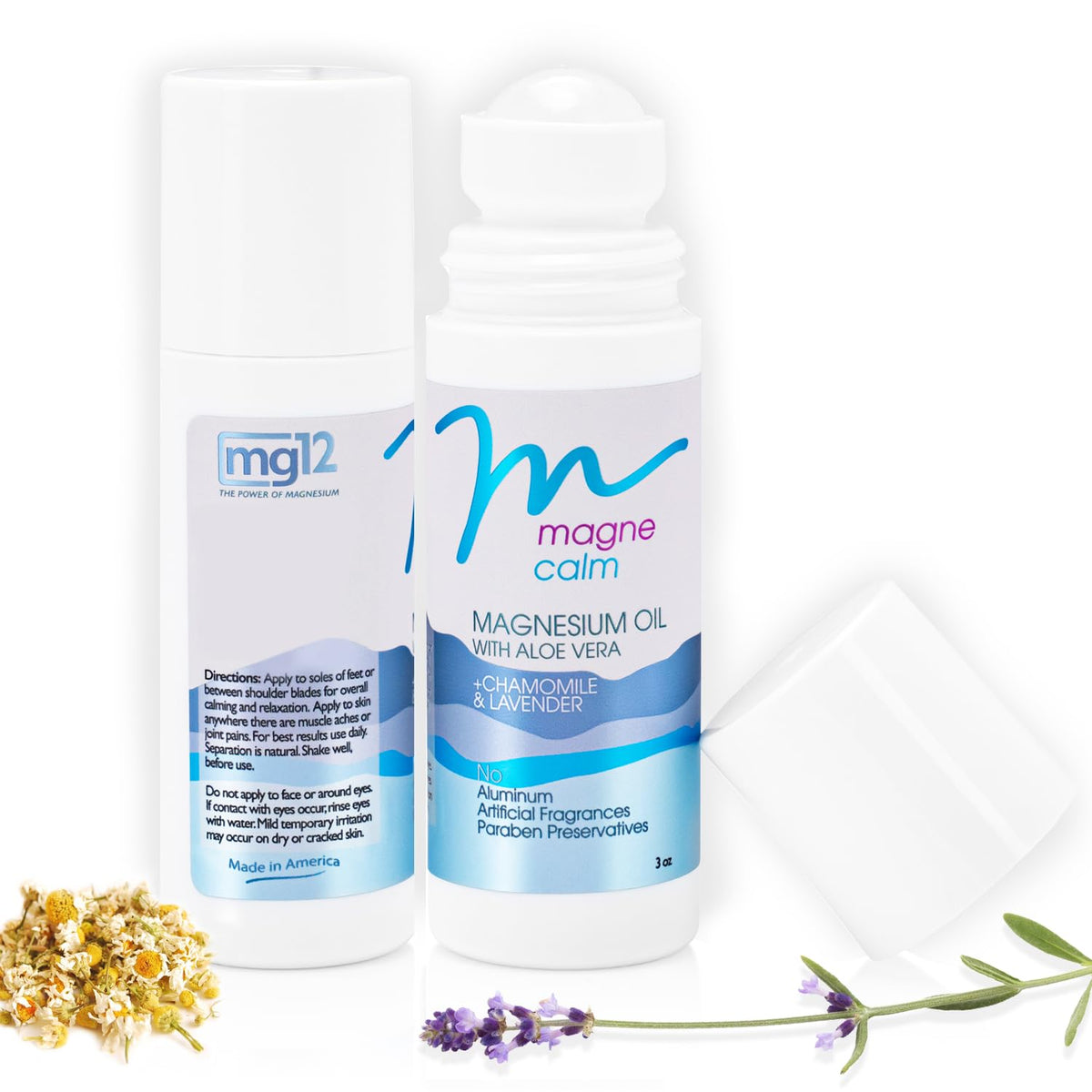 MG12 MagneCalm Roll-On, bouteille lavande et camomille, détente rapide