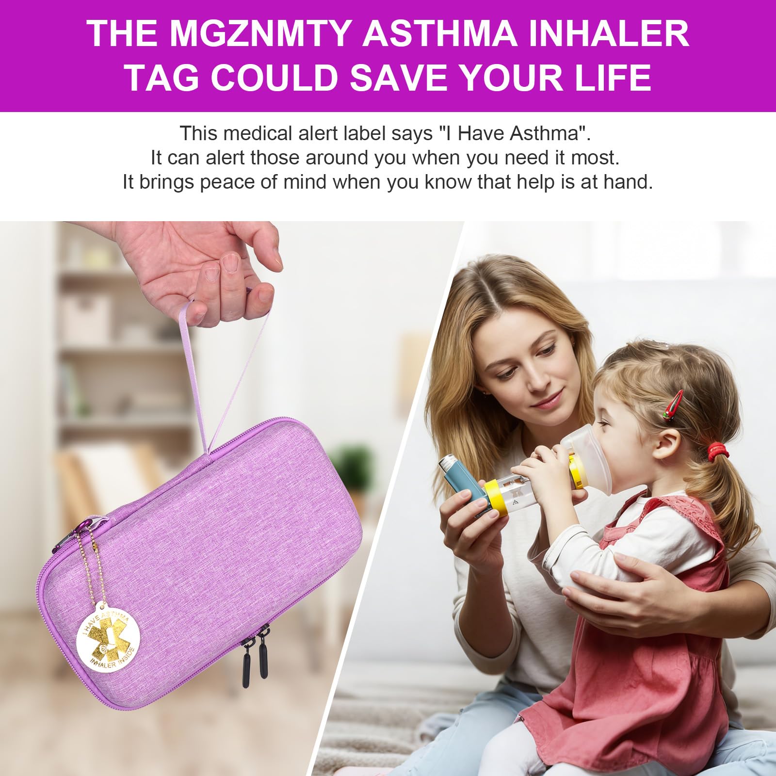 MGZNMTY étiquette urgence et carte médicale incluses pour faciliter l’accès.