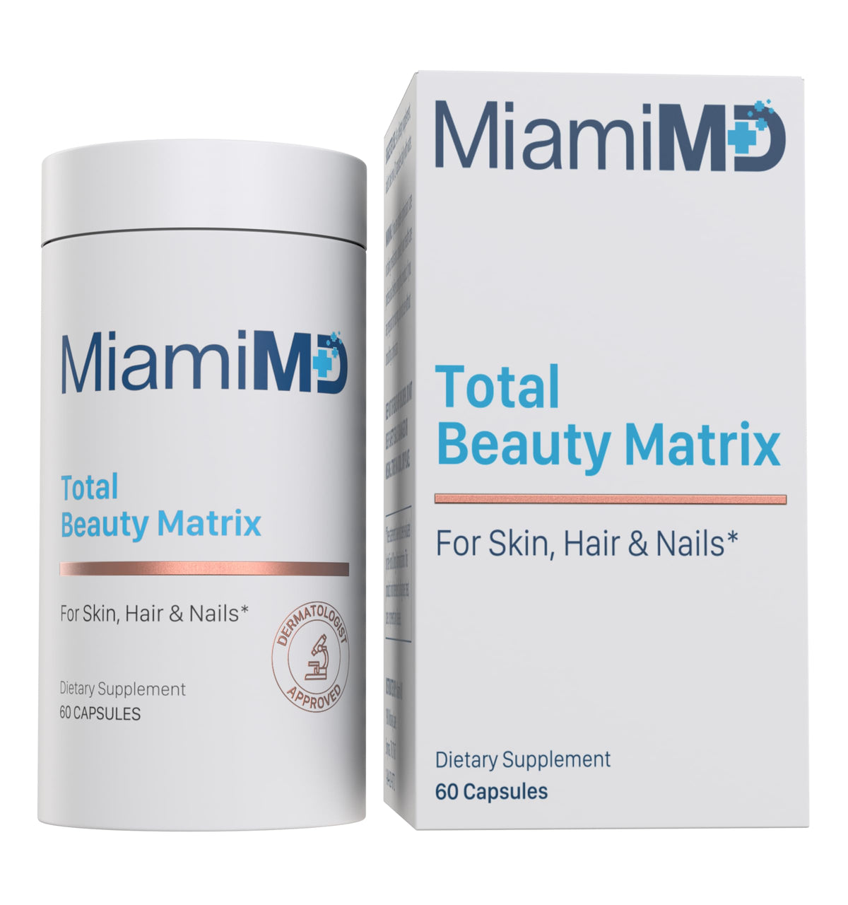 Gélules MiamiMD Total Beauté Collagène, routine quotidienne simple pour soutenir la peau.