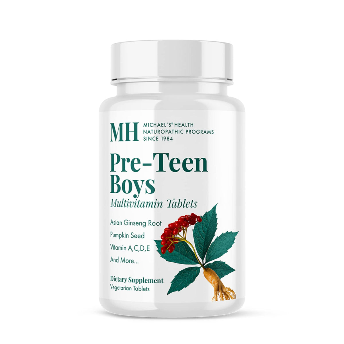 MICHAEL'S Bouteille multivitamines préados, présentation claire pour soutenir la croissance.
