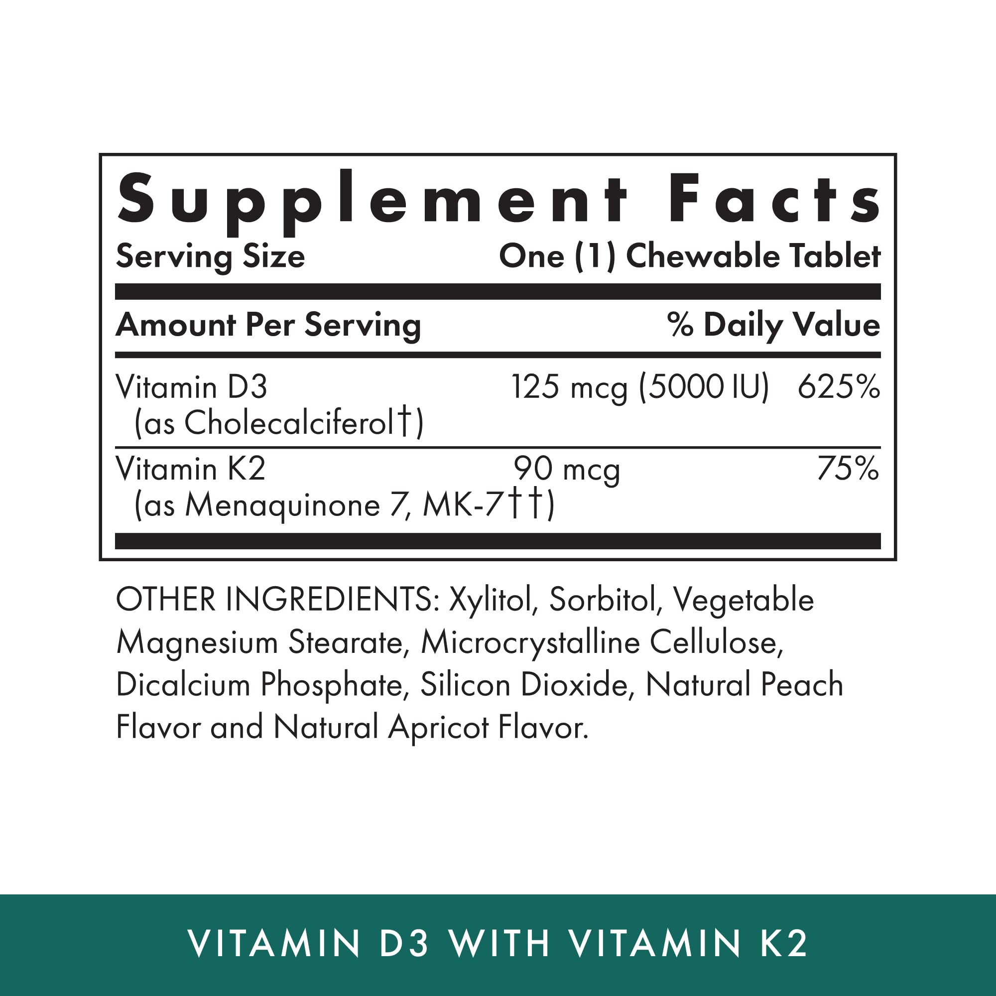 MICHAEL'S D3 K2 saveur abricot, favorise l'absorption du calcium vers les os.