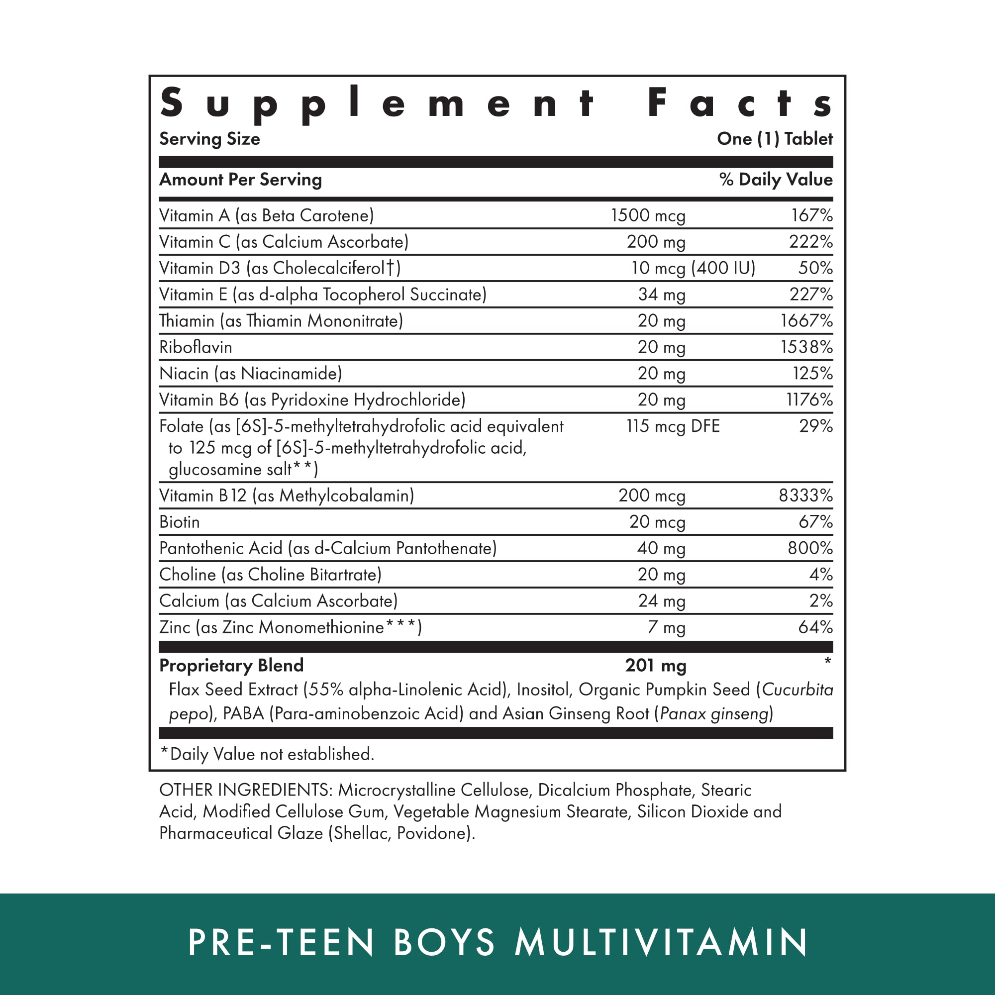 MICHAEL'S Tablettes végétariennes préadolescentes utilisées au quotidien pour l'apport nutritionnel.