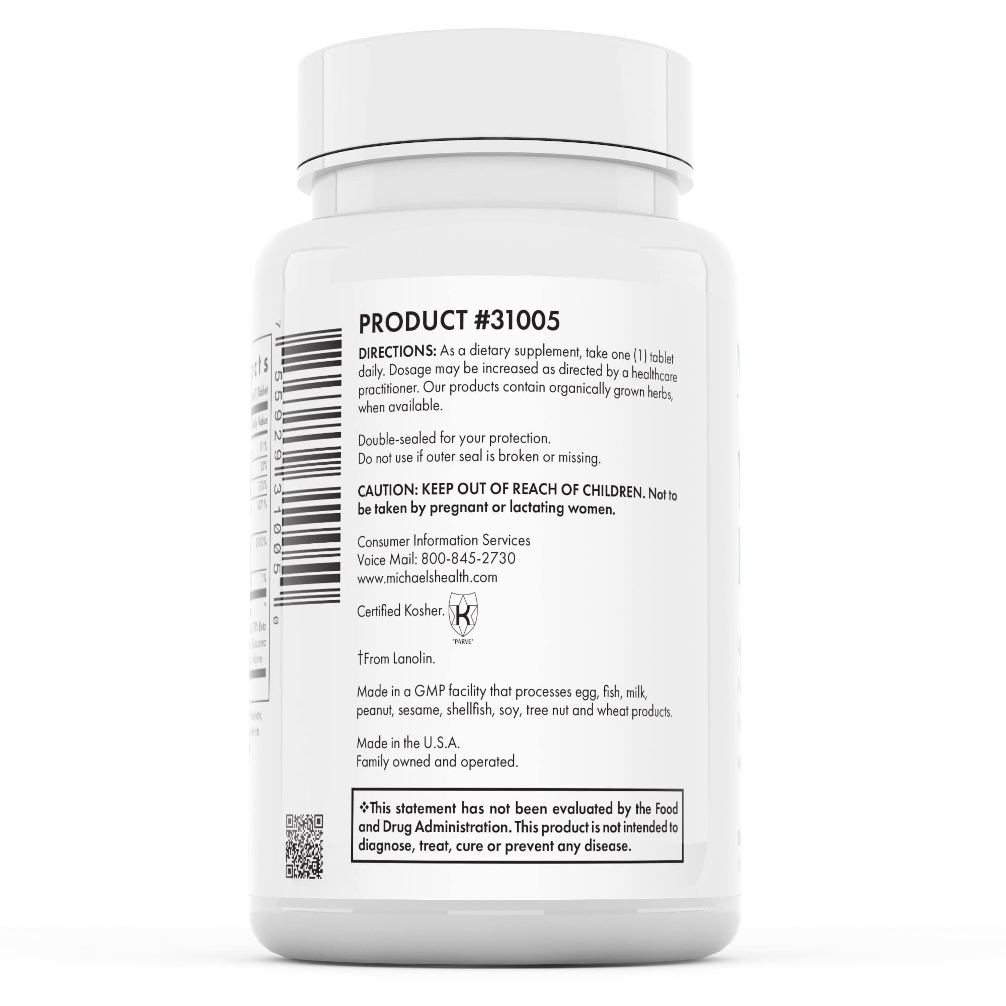 MICHAEL'S Testosterone Factors - étiquette lisible pour utilisation adaptée et sûre