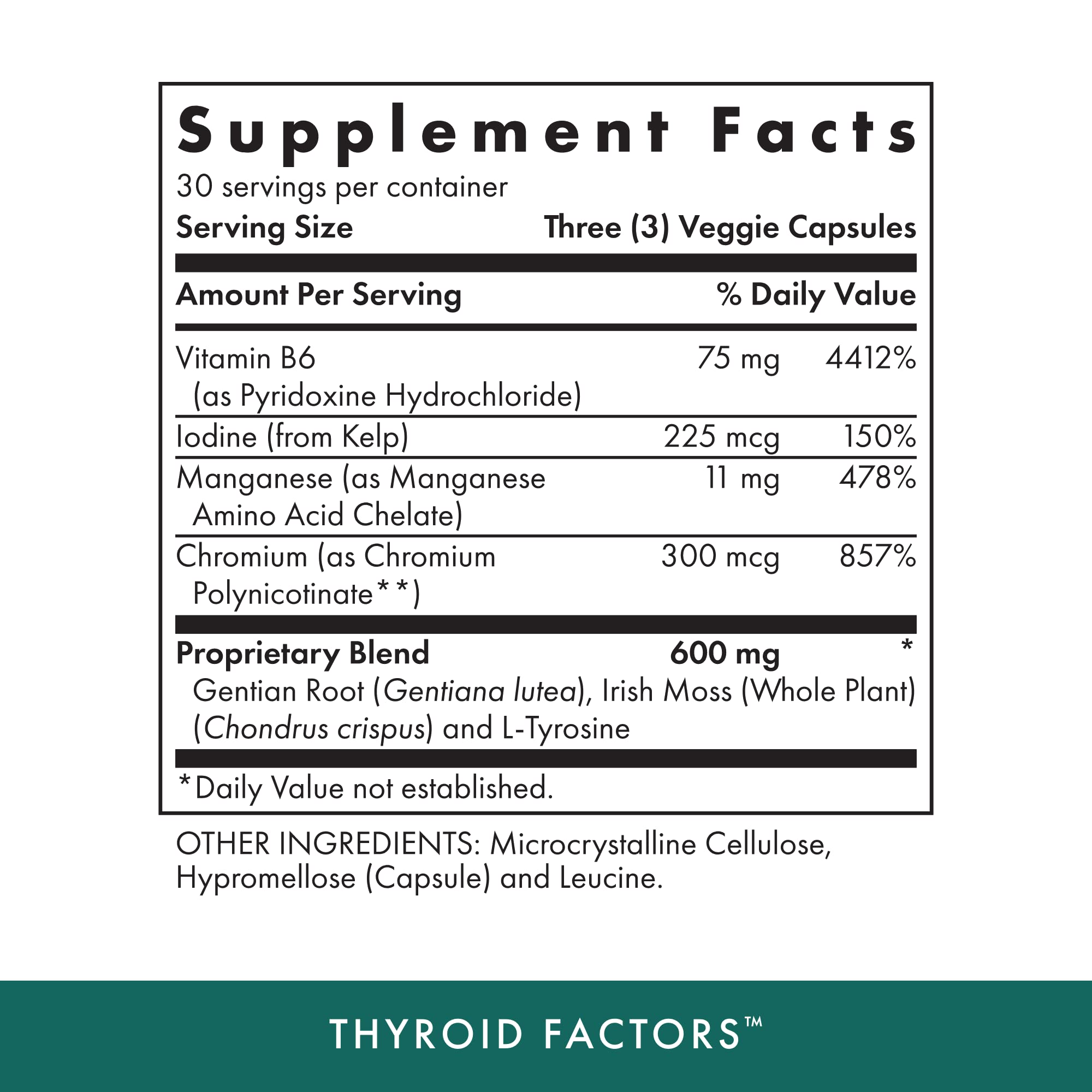 MICHAEL'S Facteurs Thyroïdiens capsules véganes boîte compacte pour routine quotidienne