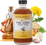 Mickelberry Gardens Fire Cider sur bouteille et étiquette naturelle