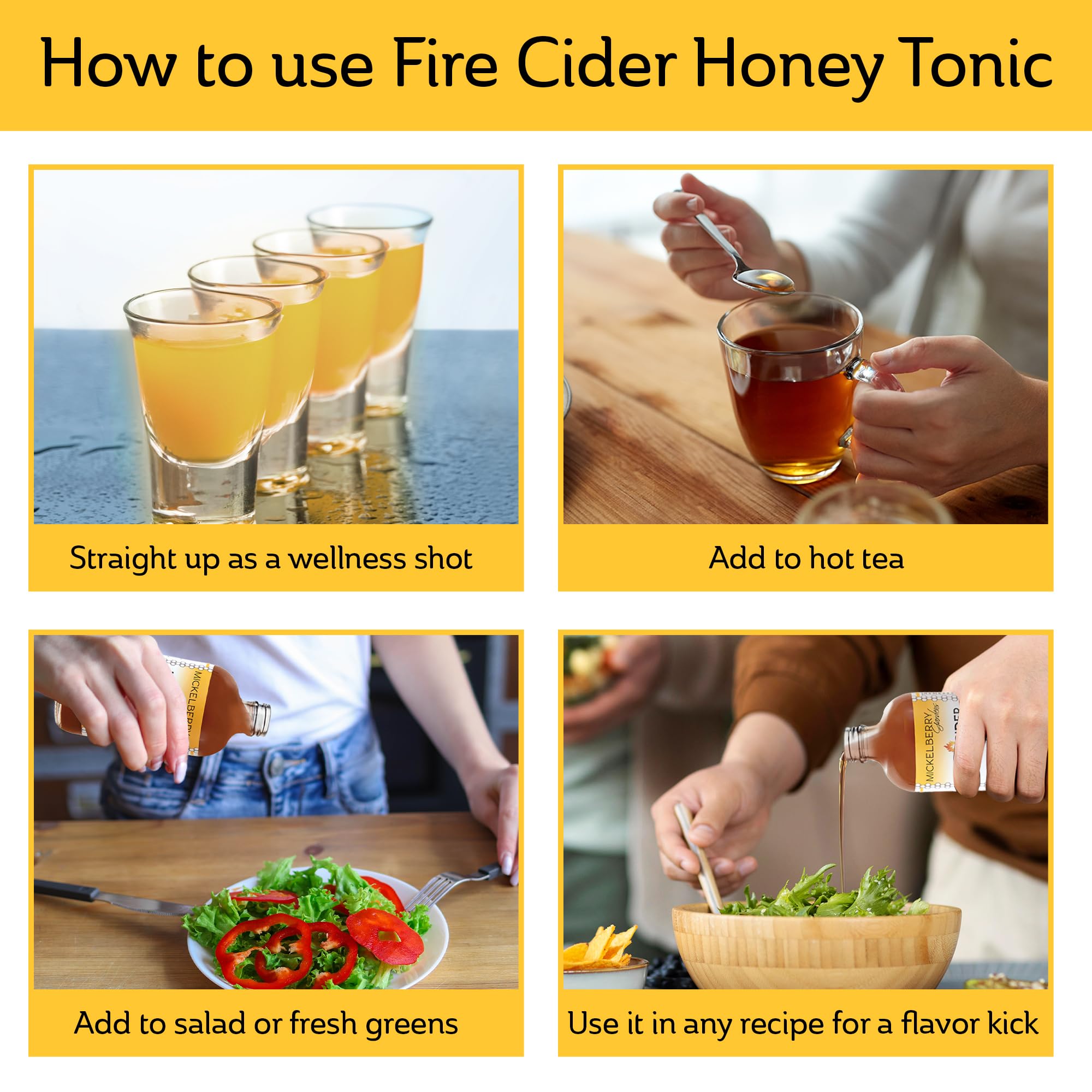 Mickelberry Gardens Fire Cider étiquette et certifications BPF