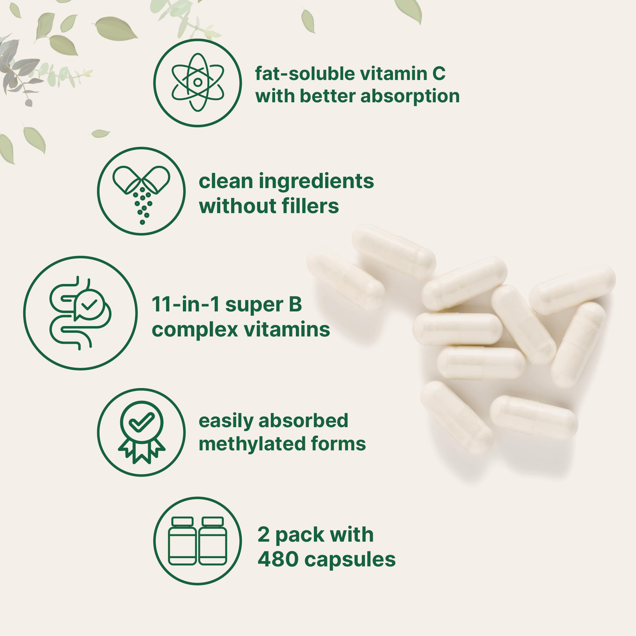 Micro Ingredients Vitamine C liposoluble palmitate: stabilité et absorption potentielles.