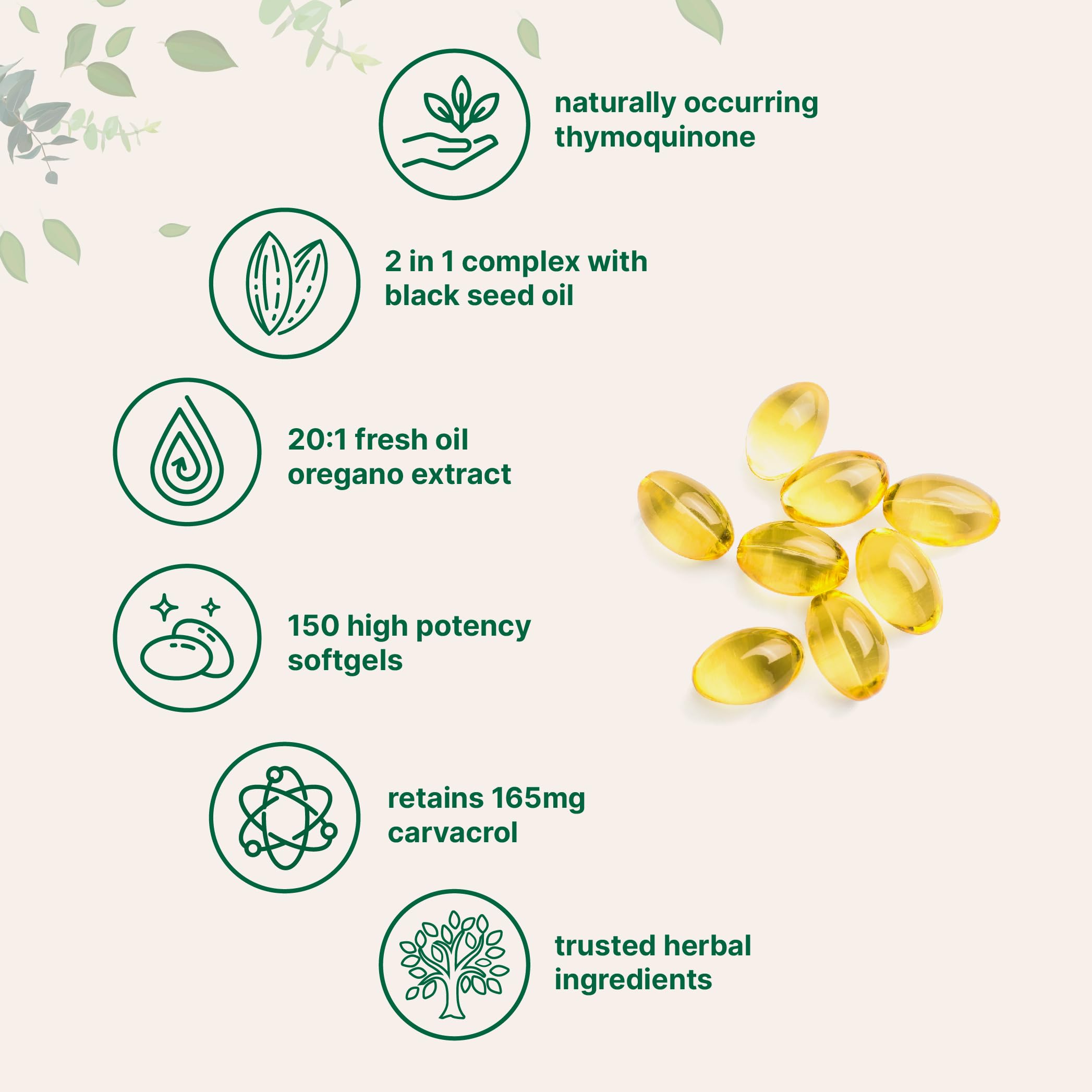 Composition Micro Ingredients avec carvacrol et thymoquinone renforcés