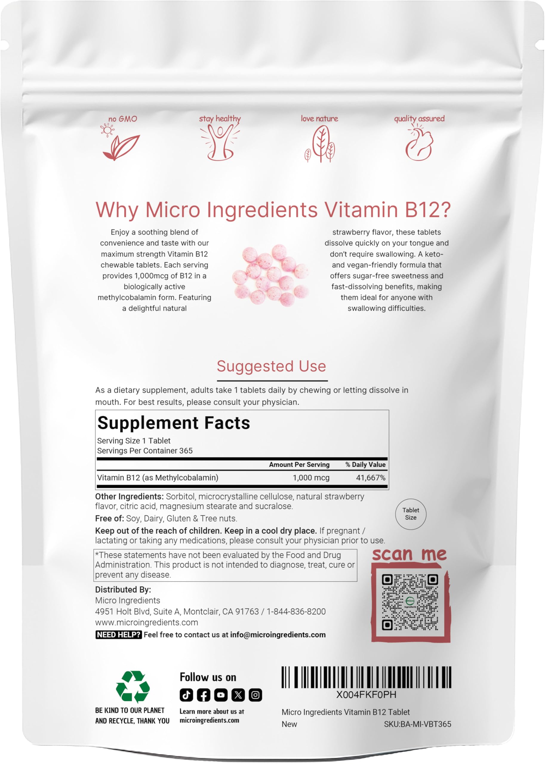 B12 methylcobalamine vegan sans OGMs pour routine saine.