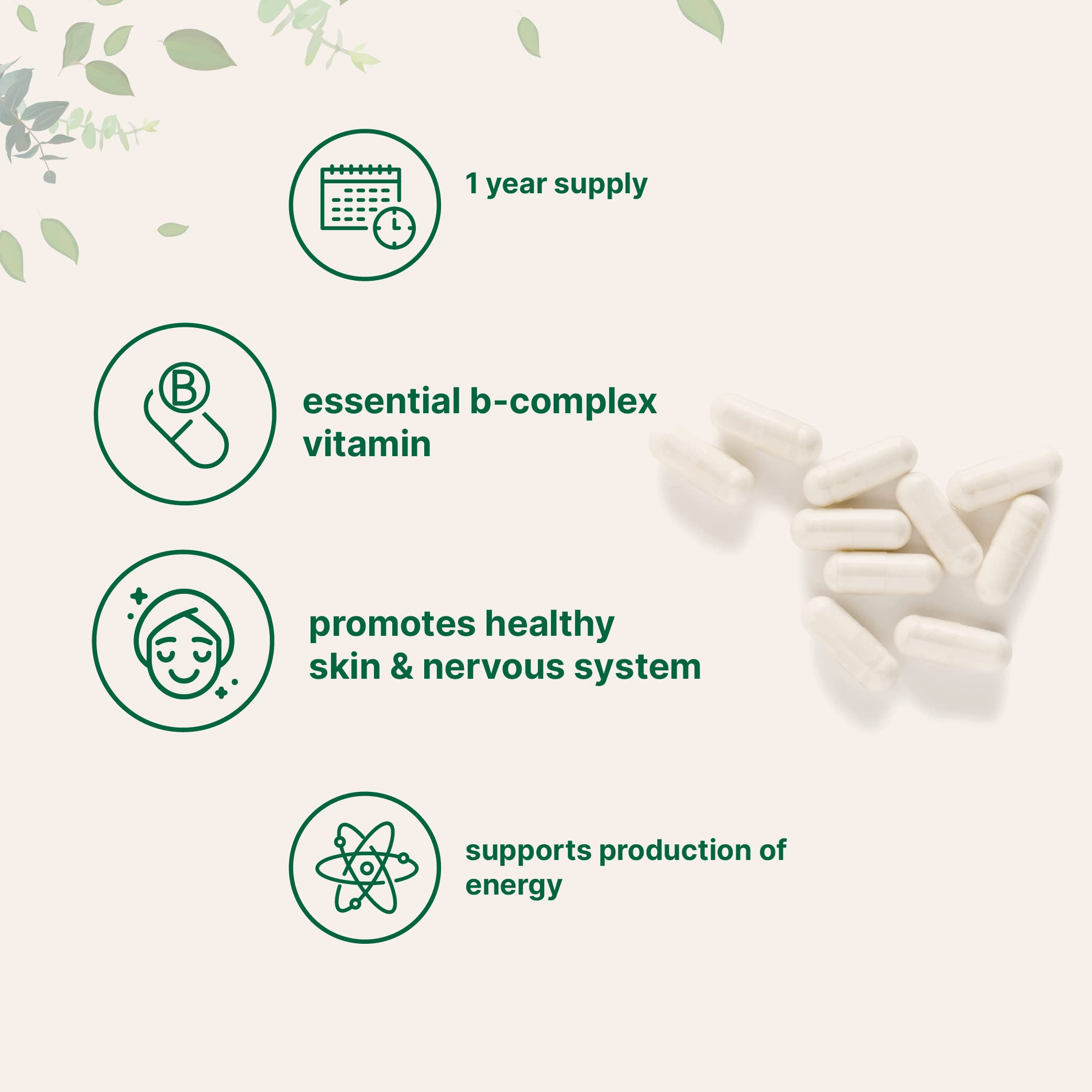 Étiquette Micro Ingredients B5 montrant Non-GMO et pureté certifiée.