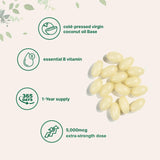 Base huile de coco vierge Micro Ingredients enrichissant la biotine pour absorption efficace
