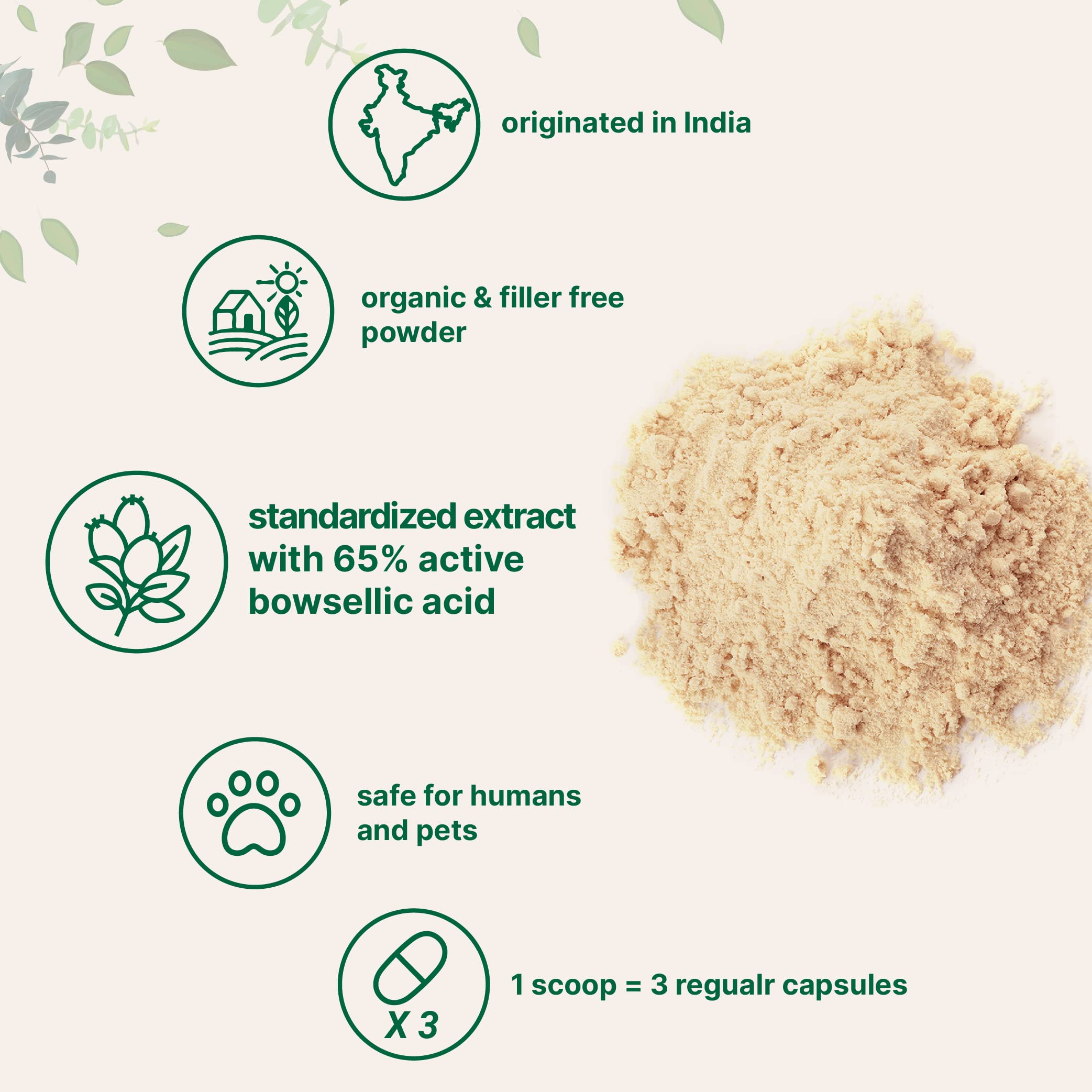 Boswellia Micro Ingredients dans smoothie pour une utilisation pratique.