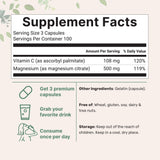 Micro Ingredients – capsules magnésium citrate 500 mg, pratique pour les déplacements.
