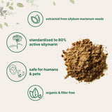 Doseur inclus avec Micro Ingredients chardon-Marie poudre pour dosage précis.