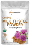 Micro Ingredients chardon-Marie poudre dans emballage recyclable; antioxydants soutenant le foie.