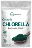 Micro Ingredients chlorella poudre dans bol smoothie vert, énergie naturelle pour le matin
