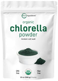 Micro Ingredients chlorelle: poudre à membrane cassée pour une absorption potentielle accrue dans vos boissons.