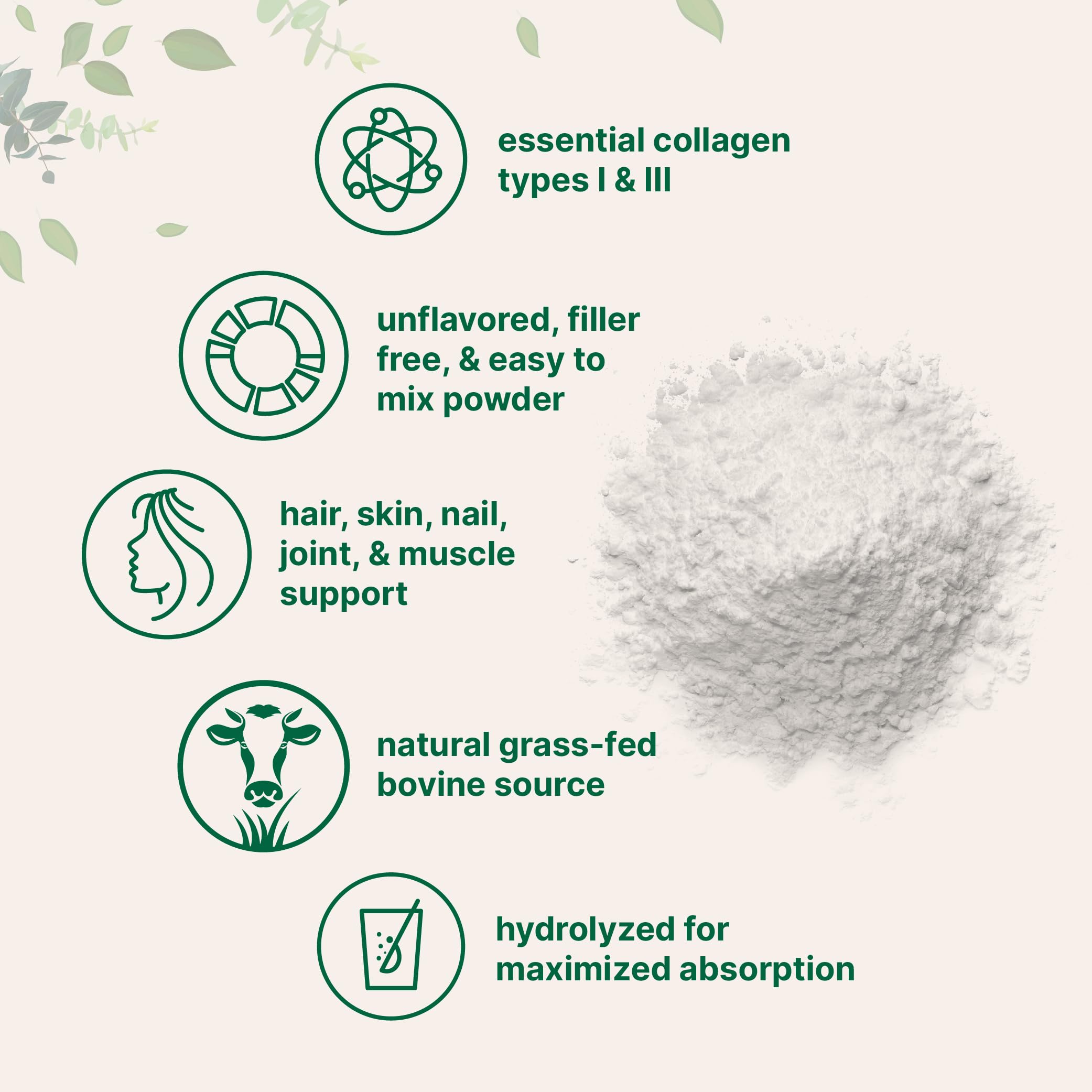 Smoothie riche en collagène bovin Micro Ingredients avec texture fluide.
