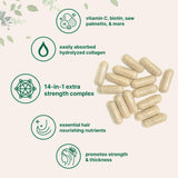 Collagène hydrolysé Micro Ingredients, nutriment clé pour la résistance des cheveux.