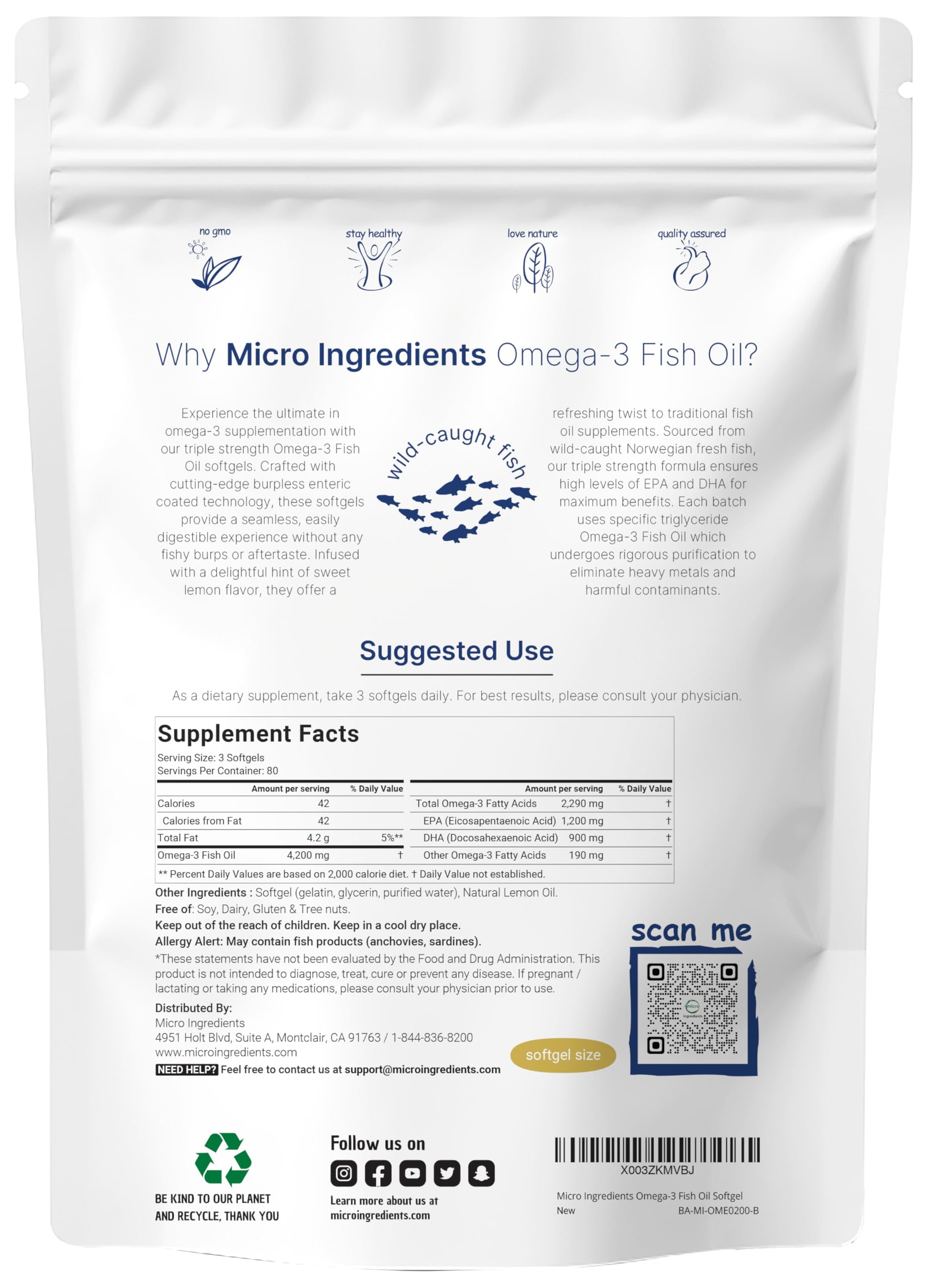 Gélules Micro Ingredients enrobées enteriques, réduction de l’arrière-goût.