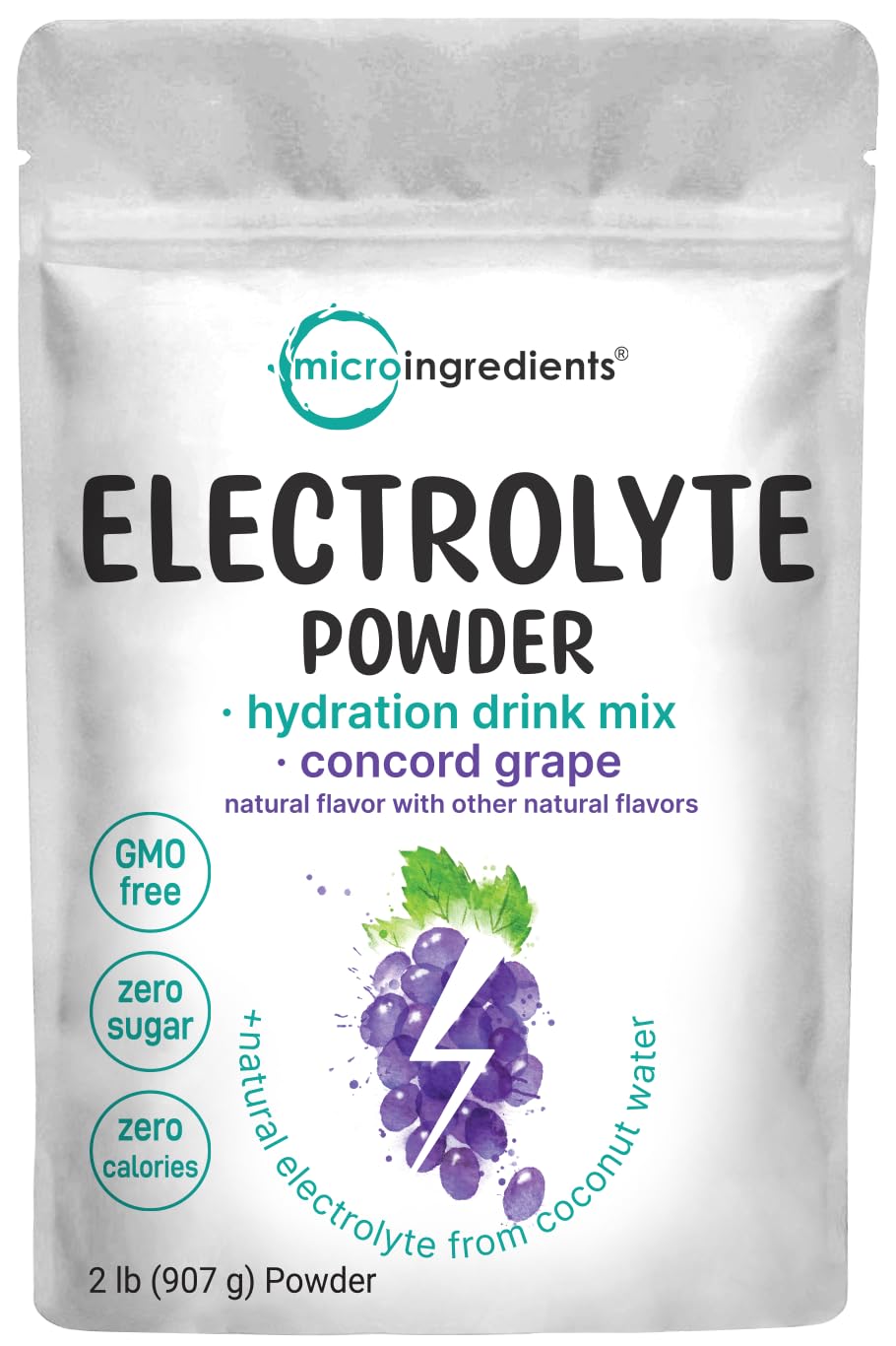 Micro Ingredients électrolyte en poudre goût Concord Grape pour une hydratation rafraîchissante