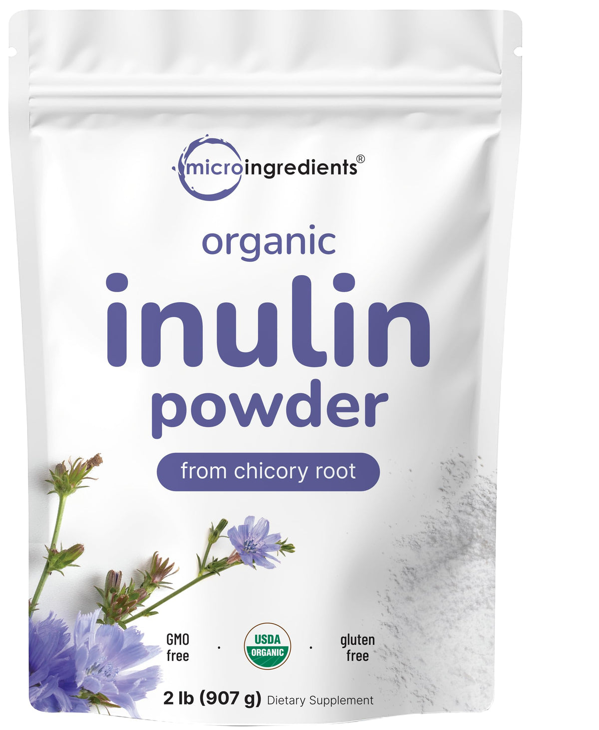 Inuline biologique Micro Ingredients – poudre pure et soluble idéale pour les prébiotiques