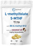 Micro Ingredients L-Methylfolate: capsules molles avec huile de coco pour absorption améliorée