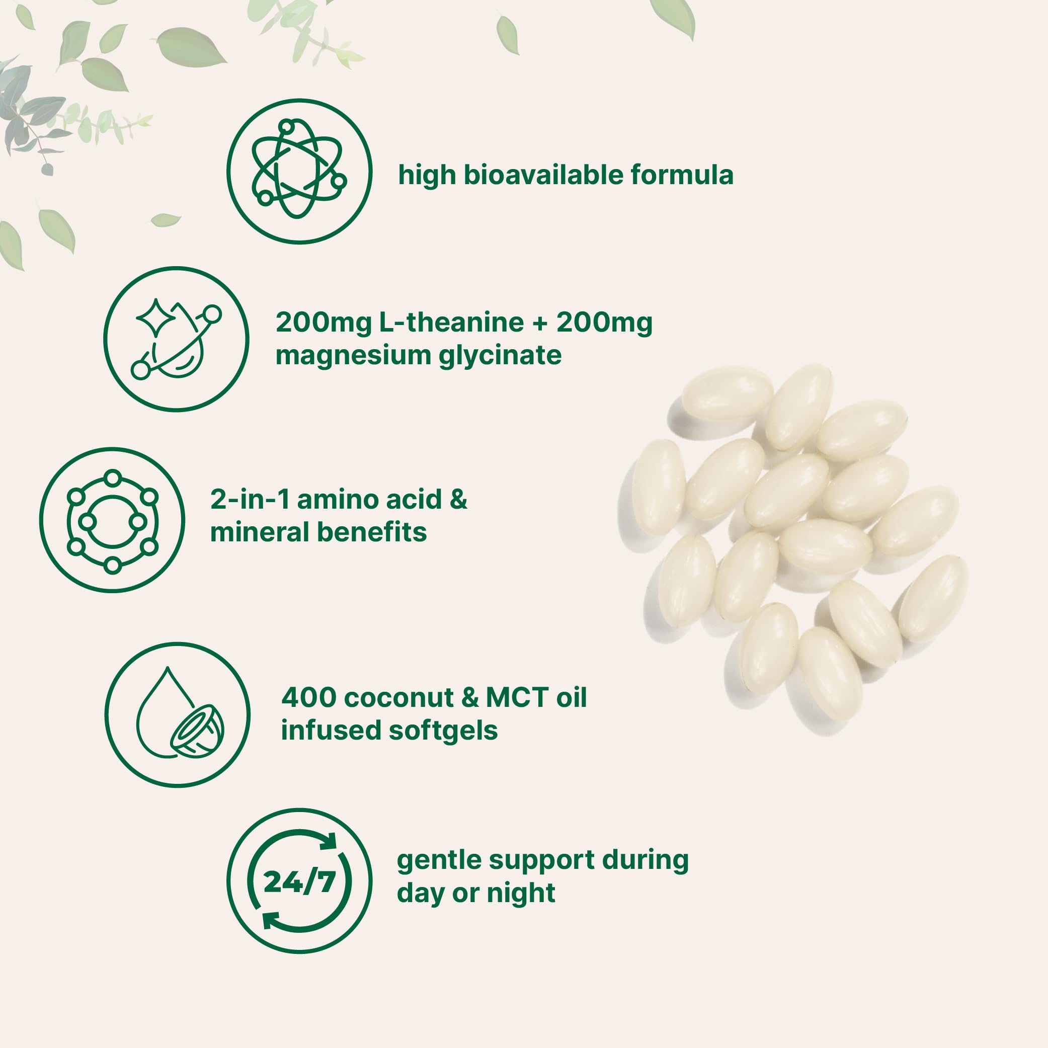 Gélules Micro Ingredients imprégnées d huile de coco MCT pour absorption douce.