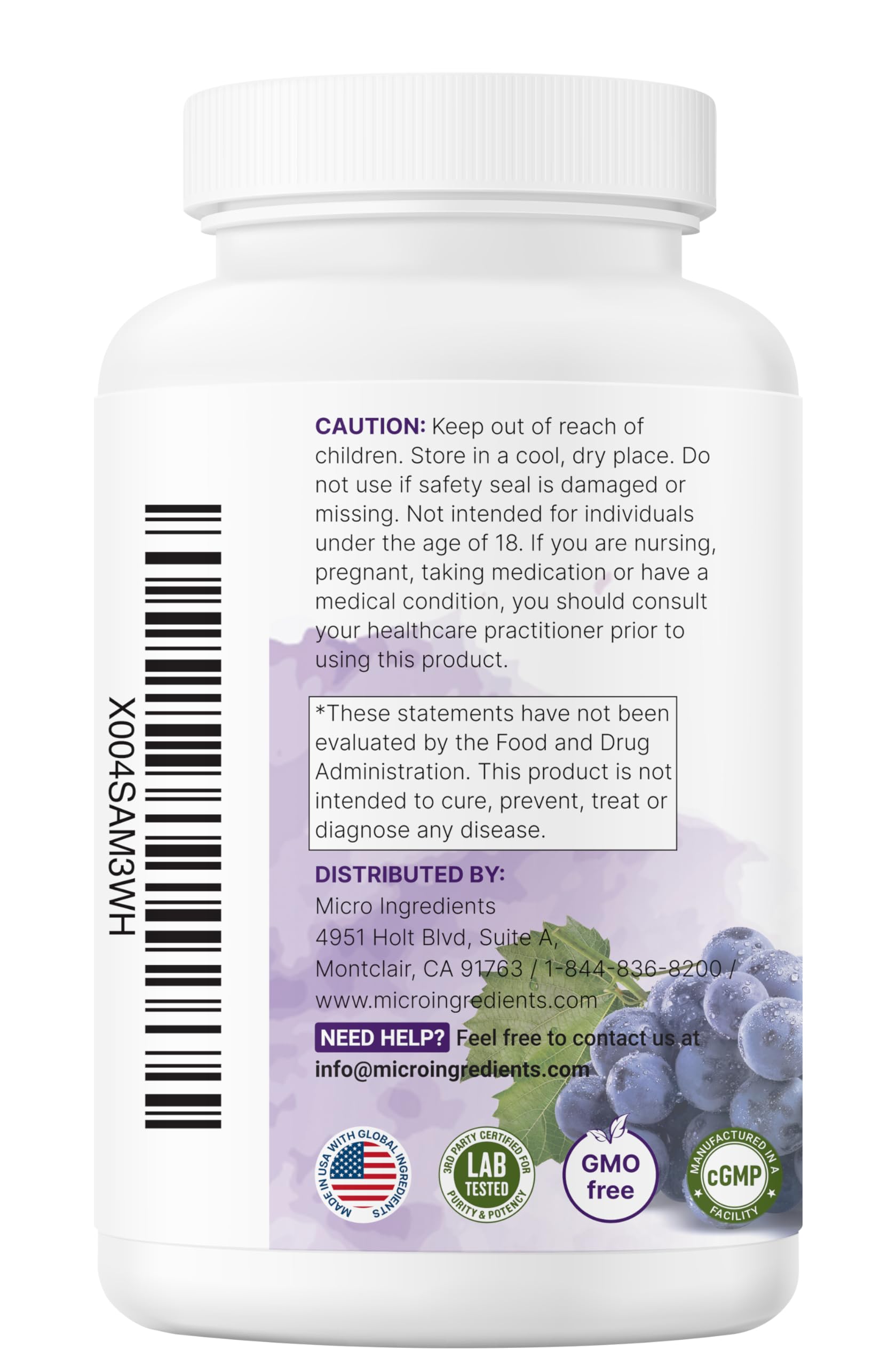 Micro Ingredients Laboratoire Certifie – tests tiers garantissant pureté et sécurité.