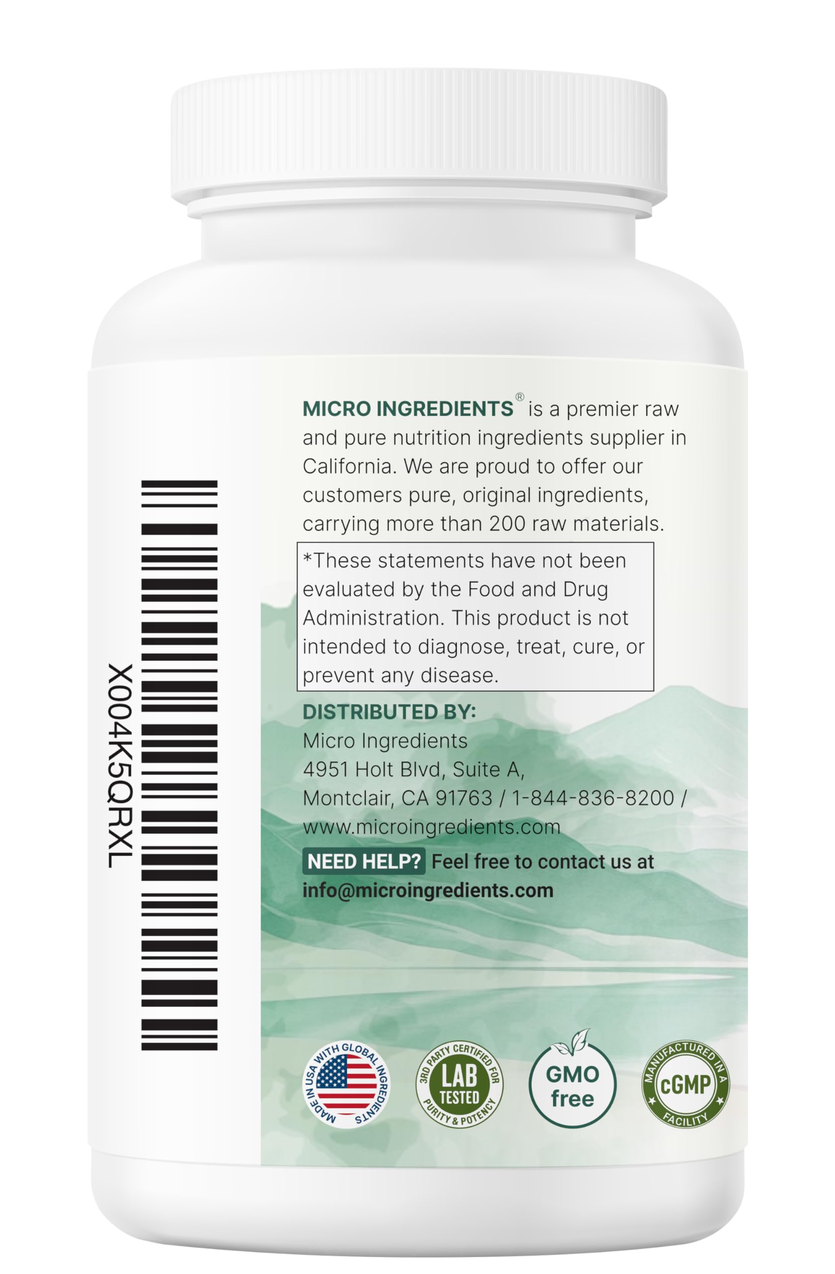 Dose journaliere Lithium Orotate 10 mg par capsule Micro Ingredients