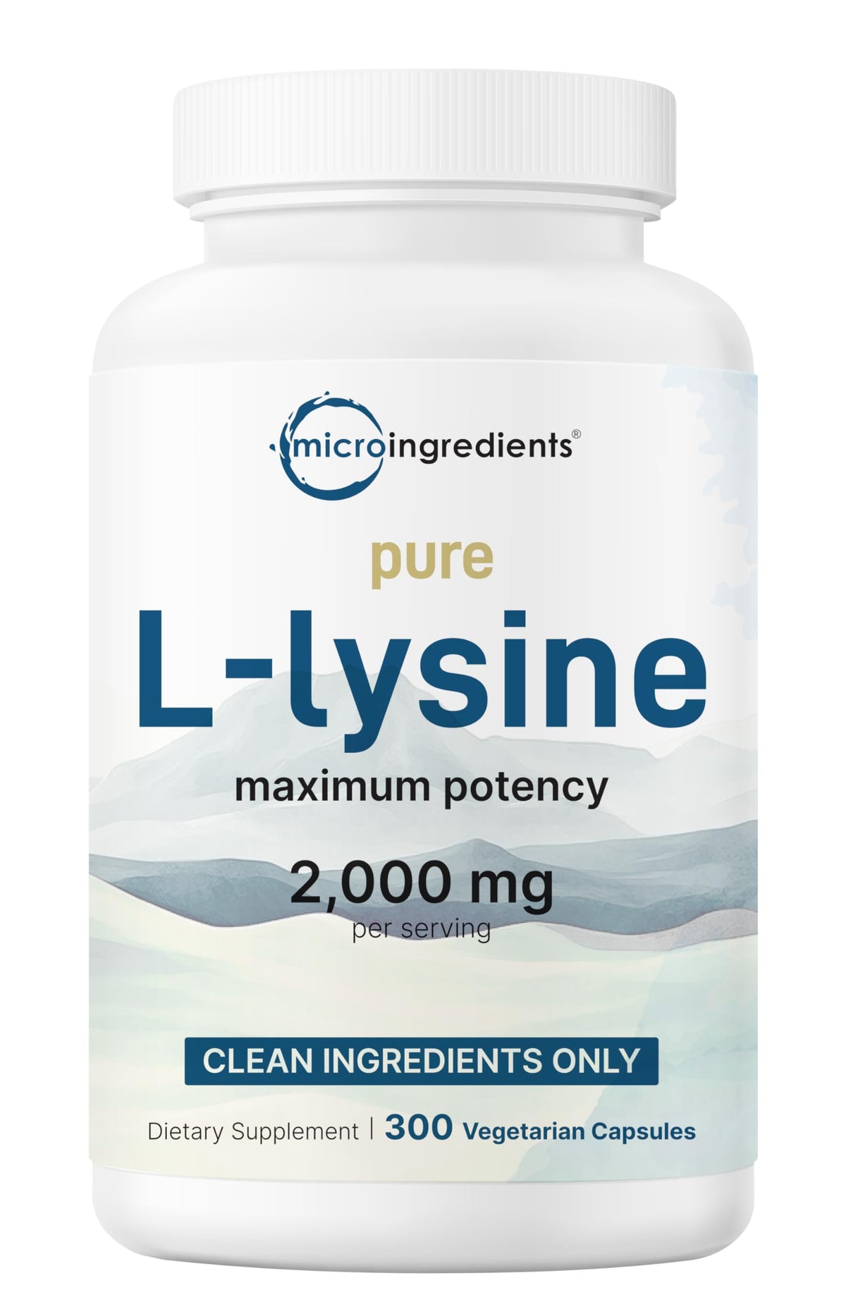Micro Ingredients L-Lysine Pure – Bouteille pratique et pure.