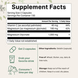 Micro Ingredients Magnésium Glycinate 1000 mg — capsules faciles à avaler