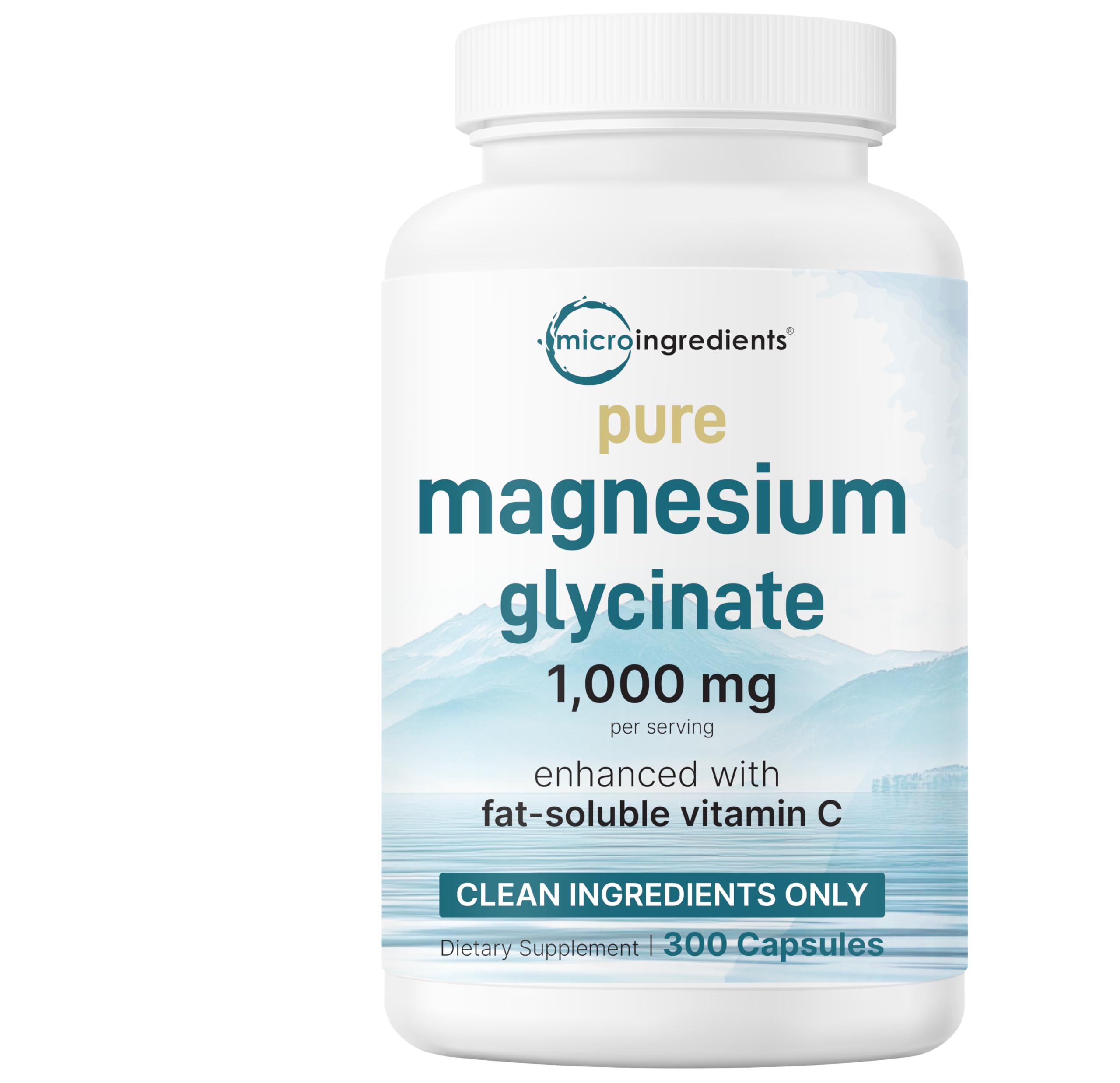Micro Ingredients Magnésium Glycinate 1000 mg — bouteille pratique pour prise quotidienne