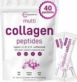 Micro Ingredients Multi Collagen Peptides en poche, pratique pour nourrir cheveux et peau.