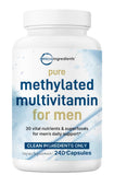 Micro Ingredients Multivitamine méthylée pour homme – bouteille, soutien quotidien d'énergie et vitalité.