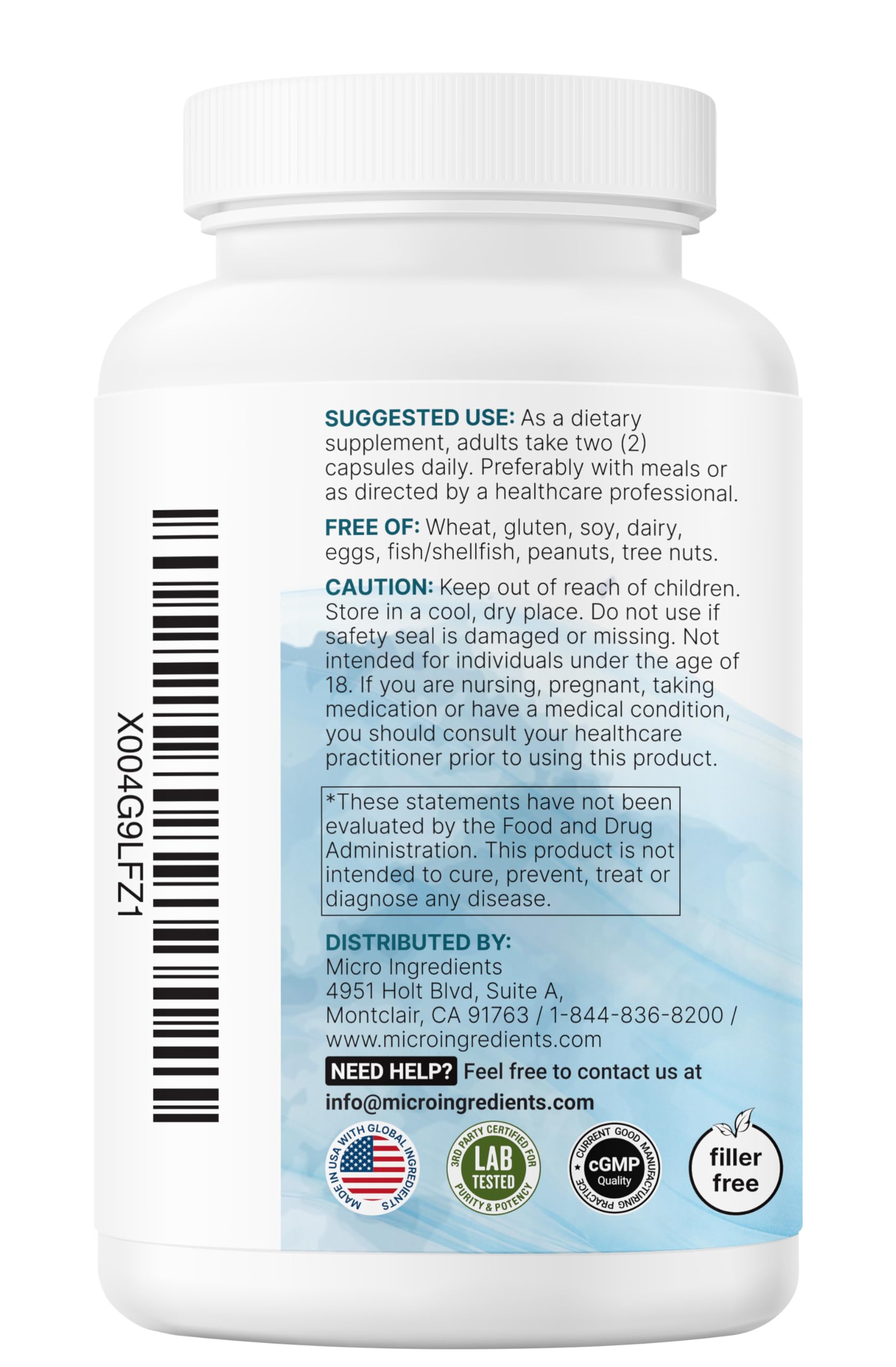 Micro Ingredients Multivitamine méthylée Pure – tableau des fonctions et apport potentiel.