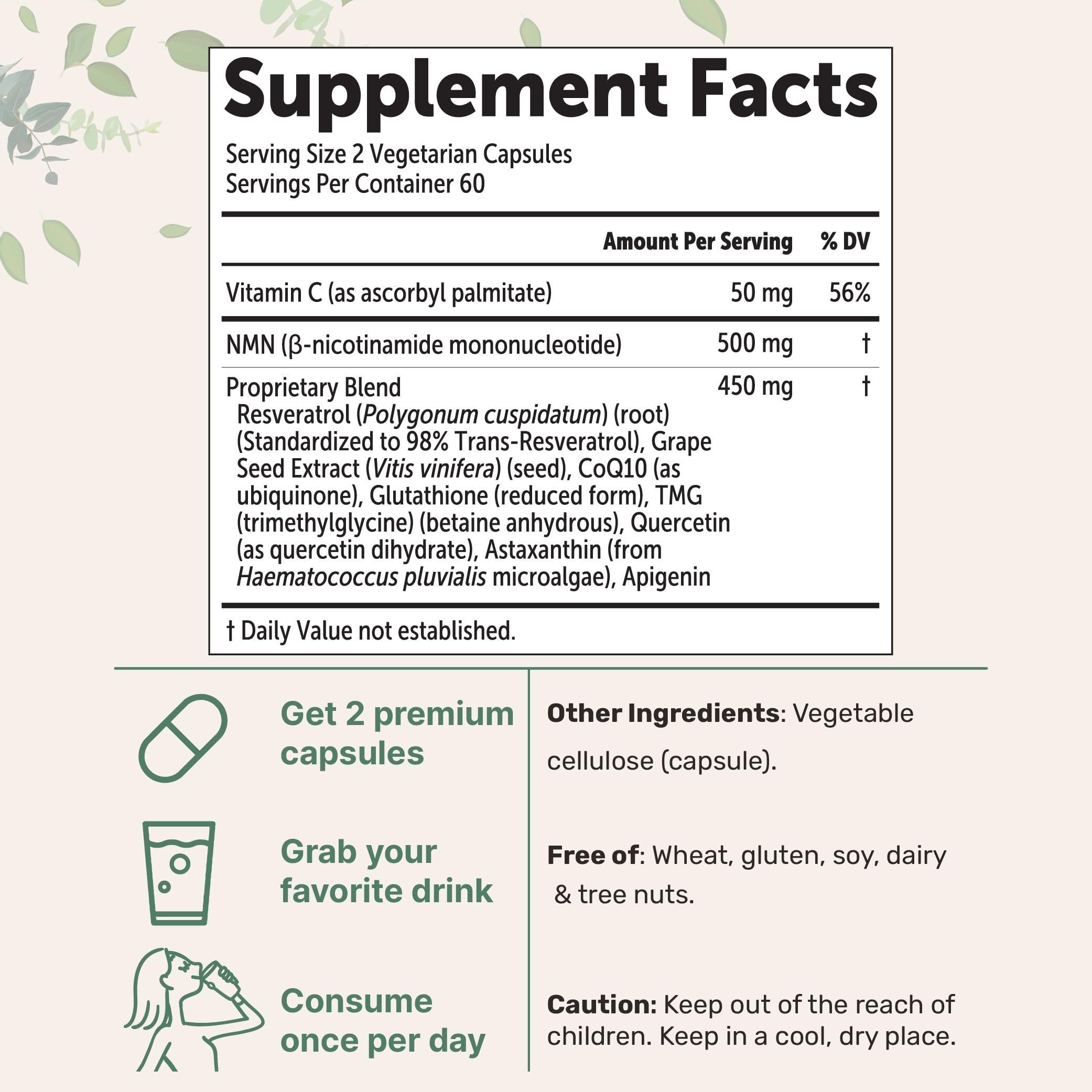 NMN Complex de Micro Ingredients, capsules véganes, facilité d’intégration à la routine.