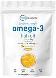 Micro Ingredients Omega3 flacon et capsules, soutien potentiel du cœur et de la circulation
