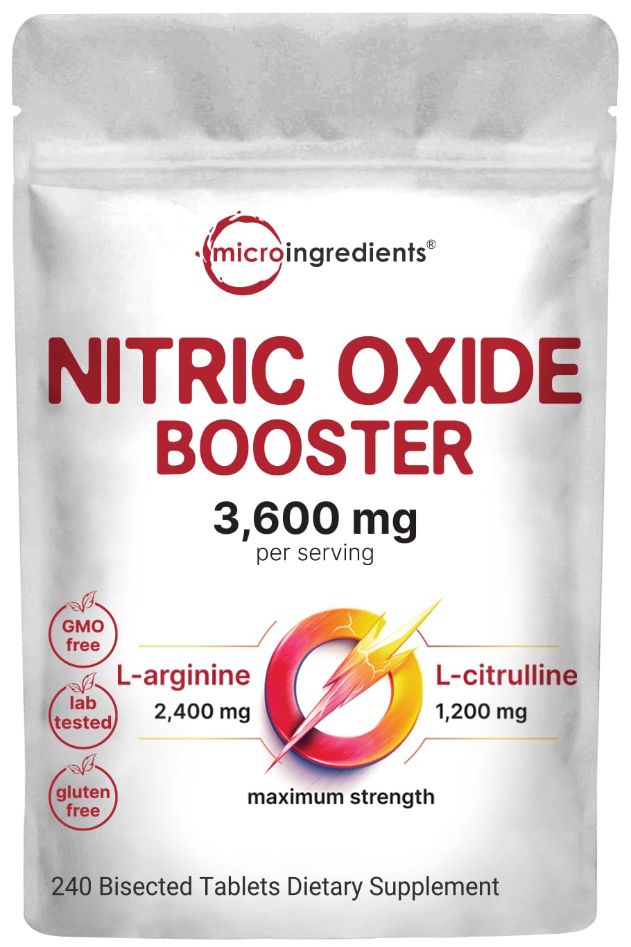 Micro Ingredients oxyde nitrique tablettes bisectées – boost naturel d'énergie pour l'entraînement.