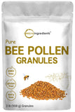 Pollen d’abeille Micro Ingredients en granules, emballage 2 lb, dosage pratique.