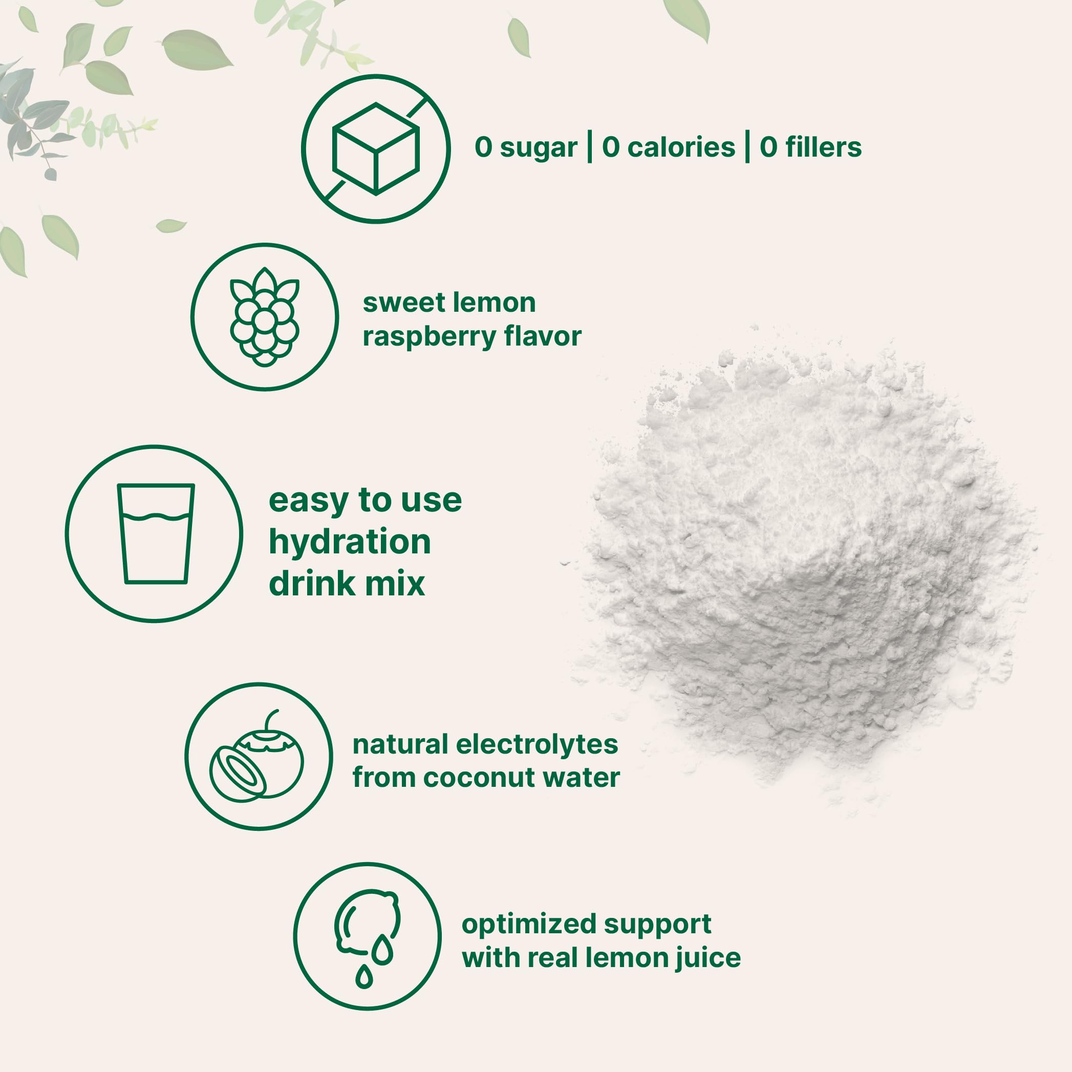 Micro Ingredients Poudre Électrolyte citron-framboise sans sucre, parfaite pour une boisson légère.
