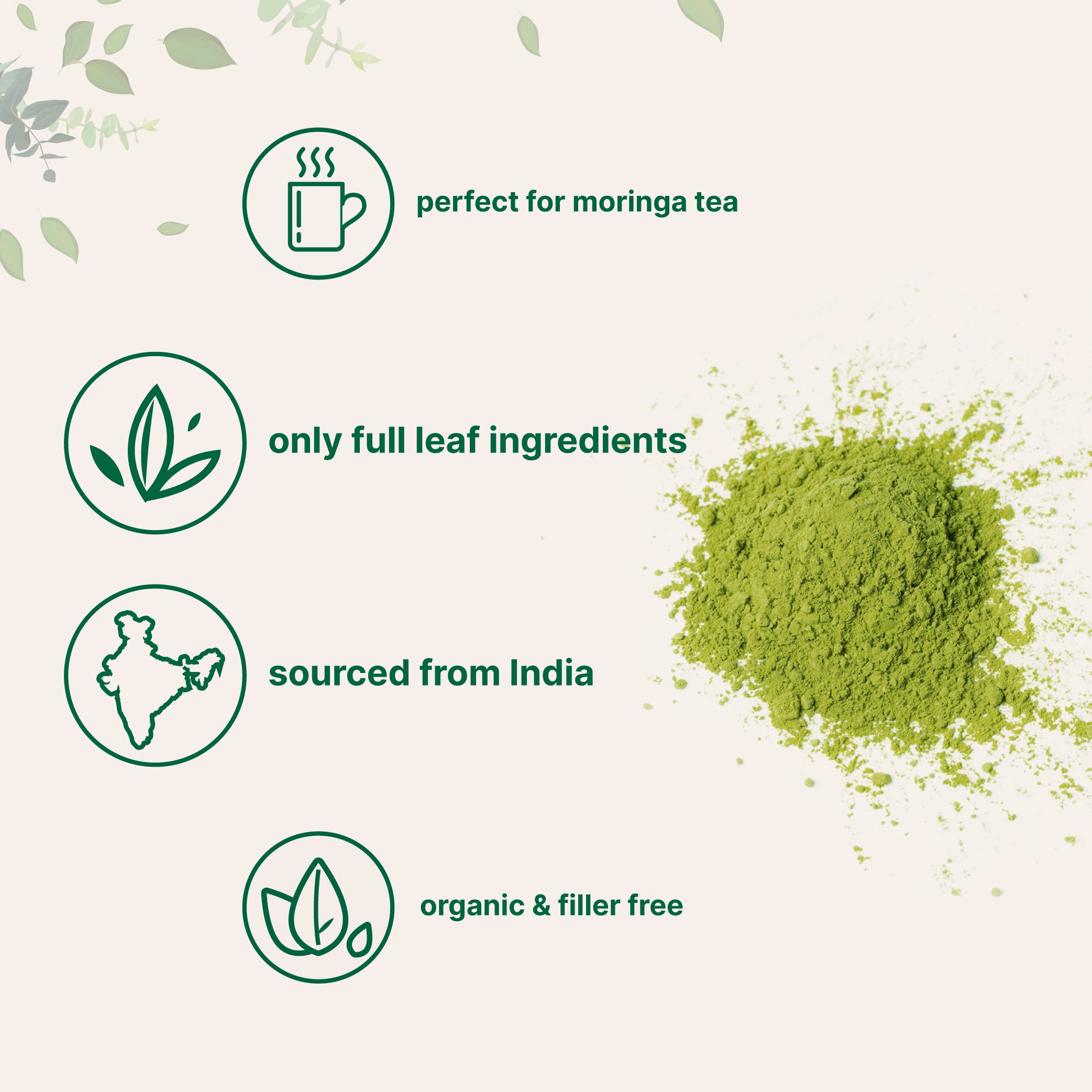 Micro Ingredients Poudre Moringa Label Organique — traçabilité et commodité pour vos mélanges.