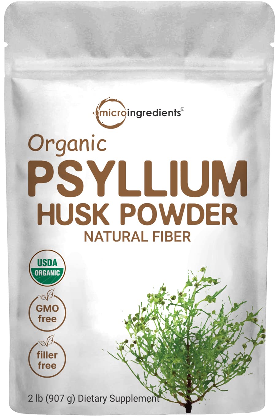Micro Ingredients Poudre psyllium — mélange facile pour soutien digestif quotidien.