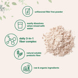 Micro Ingredients Poudre Triple Fibre Organique, fibres naturelles pour soutenir la digestion.