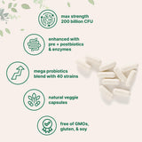 Micro Ingredients Probiotiques: capsules végétariennes faciles à avaler et sans OGM.
