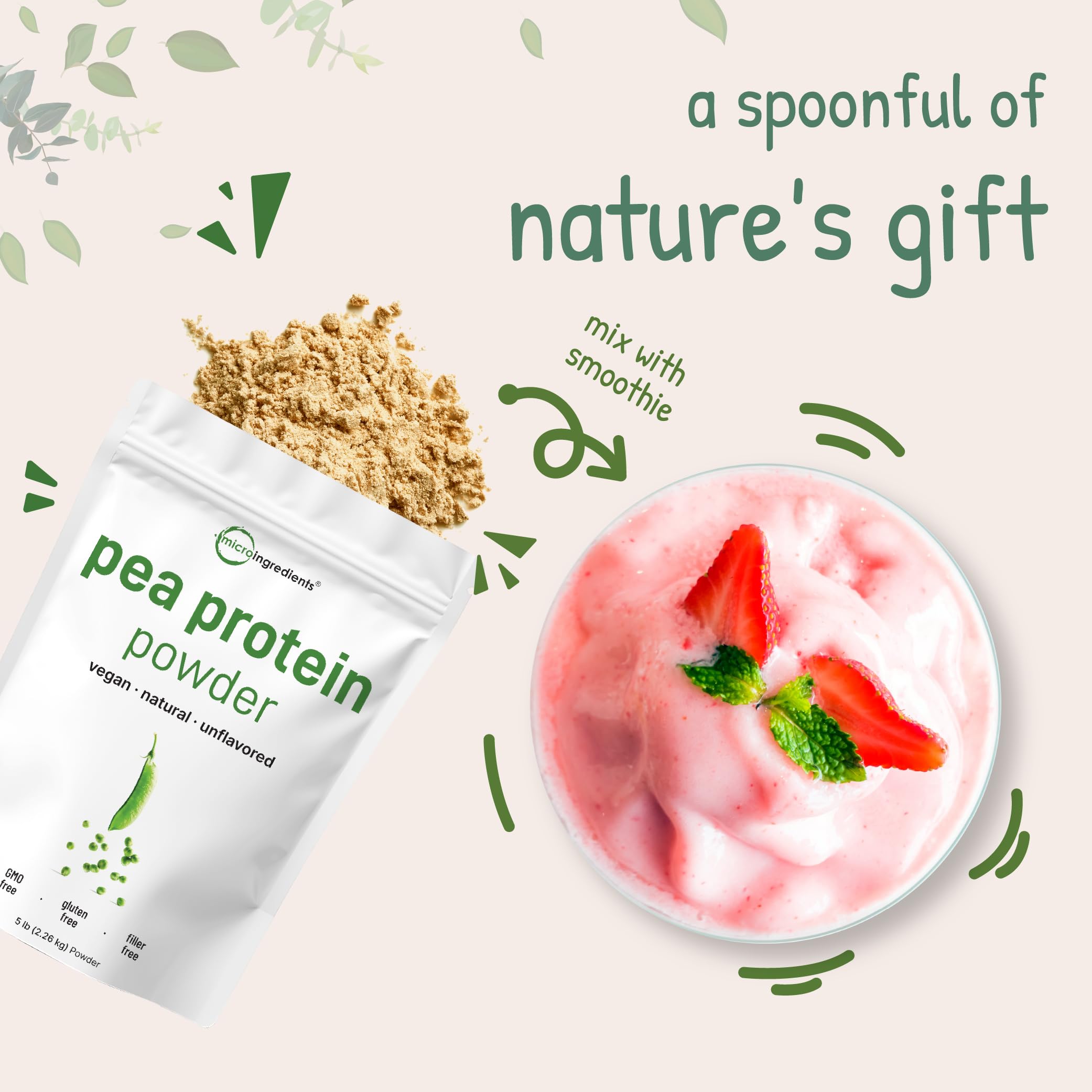 Protéine de pois compatible Keto grâce à une base végétale Micro Ingredients.